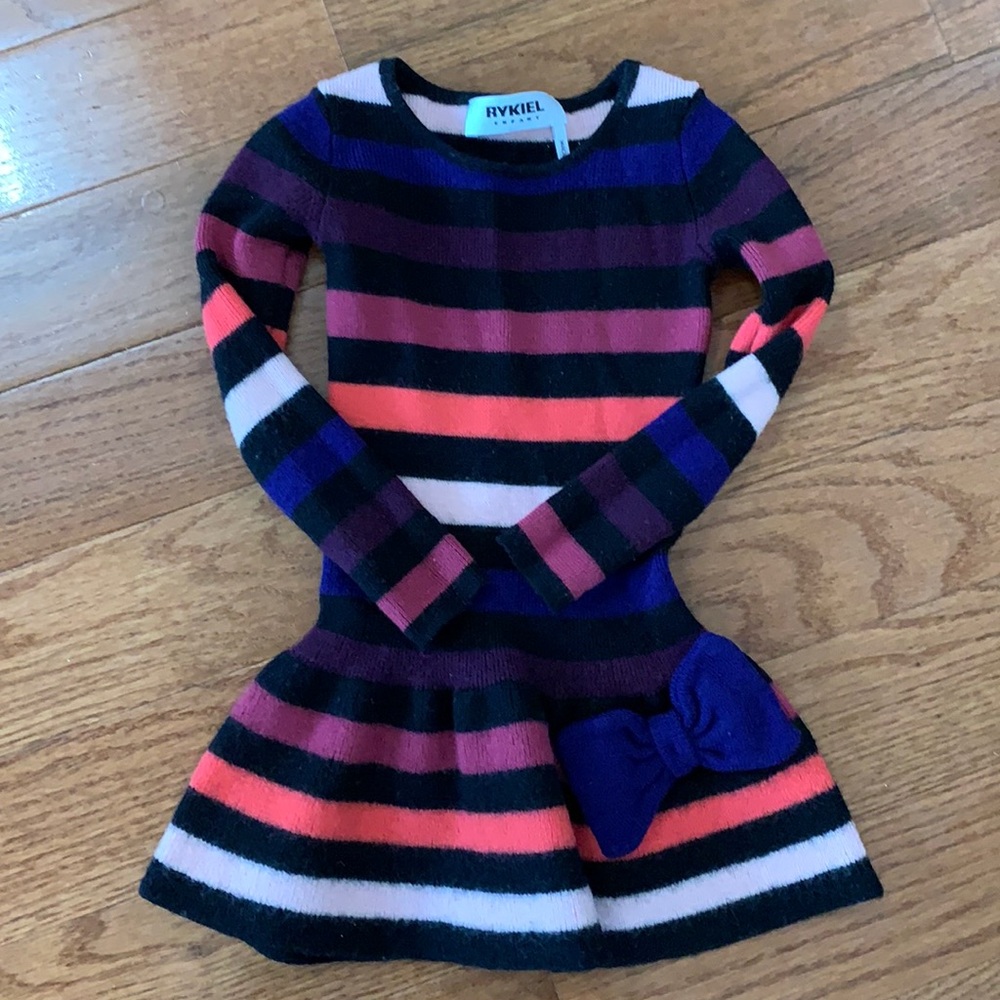 Warm knit baby girl sweater dress